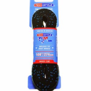 Шнурки с пропиткой TexStyle Double Blue Line (108") Черные