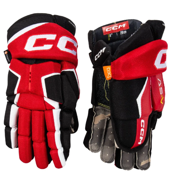 Перчатки CCM Tacks AS-V JR (11") Черно-красно-белые