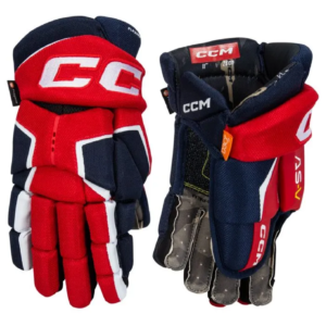 Перчатки CCM Tacks AS-V JR (10") Темно-сине-красно-белые